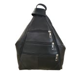Δερμάτινη Τσάντα Πλάτης και Ώμου Μαύρο Χρώμα BAGF015A